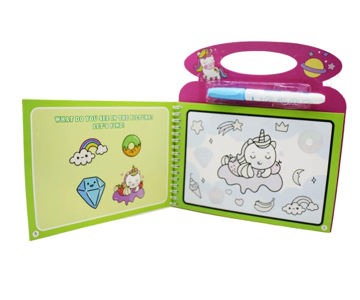 Cartoon Theme Reusable Magic Doodle Pen Water Painting Book