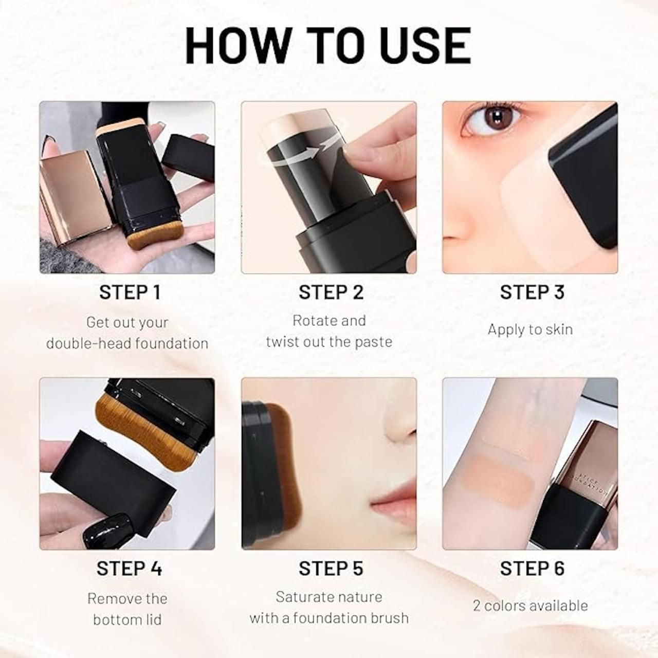 Double Head Foundation Make Up Stick